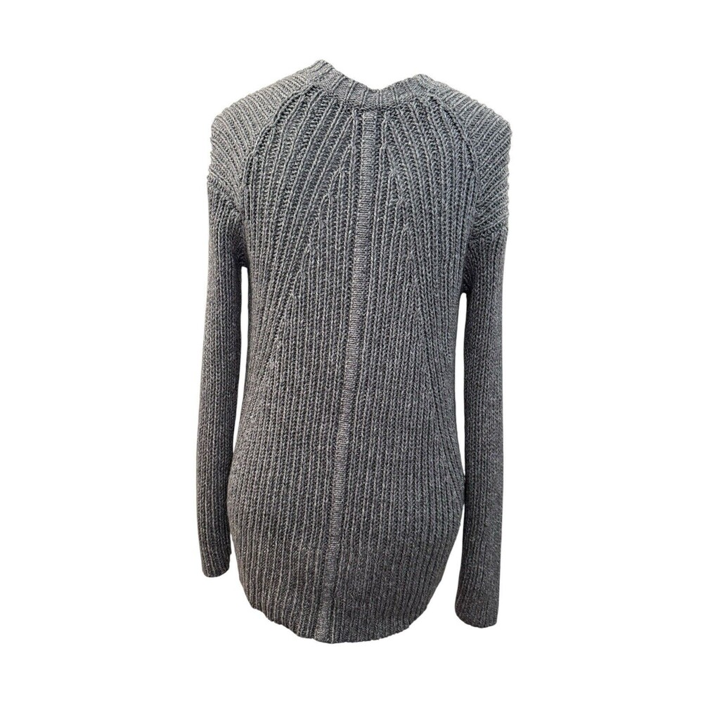 Vince Gray Ribbed Button-Front Cardigan - Picture 4 of 9